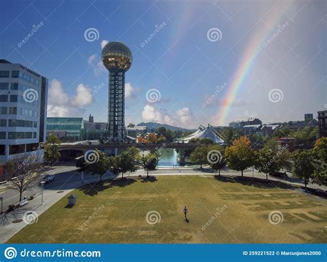 An Aerial Shot of a Gorgeous Autumn Landscape at World`s Fair Park with ...