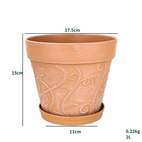 Pot De Fleur Round Red S Pots De Fleurs En Plastique Jardini Res De