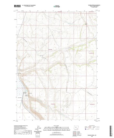 Roaring Springs Oregon US Topo Map – MyTopo Map Store