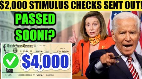 Stimulus Check Update 2000 New Fourth Stimulus Bills Are Approved