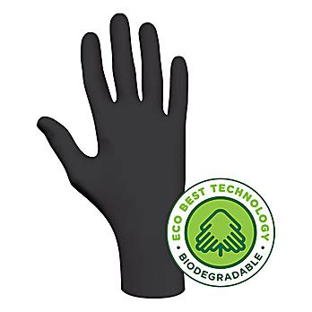 N Dex Biodegradable Disposable Black Nitrile Gloves