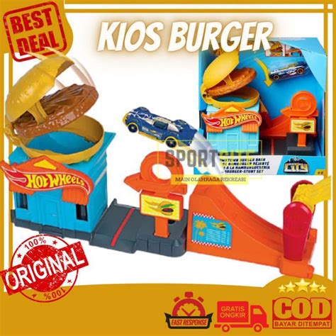 Jual Hot Wheels City Downtown Series Playset Building Track Mobil Burger Dash Di Seller