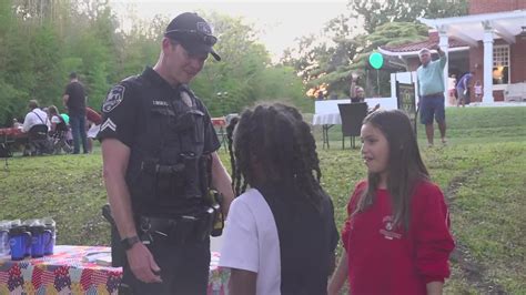 Community Members Police Gather For Annual National Night Out