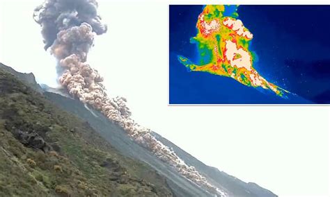 Stromboli Volcano Erupts With High Intensity Sending Ash And Debris