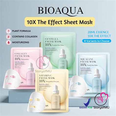 Jual Bpom Bioaqua Sheet Mask X The Effect Mask Ml Masker Wajah