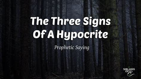 The Three Signs Of A Hypocrite Prophetic Hadith Youtube