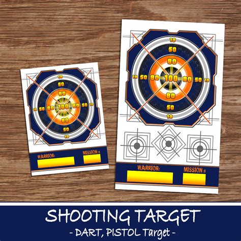 SHOOTING TARGET - Dart Guns Shooting Target - Instant Download - – Printing The Moon