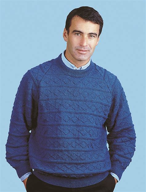 Ravelry Pt 8109 Mens Horizontal Diamond Pullover Pattern By Bendigo