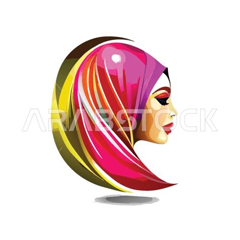 Veiled Arab Gulf Woman Vector Cartoon Character Traditional Arab