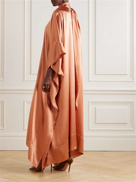 TALLER MARMO New Age Pussy Bow Silk Satin Kaftan NET A PORTER