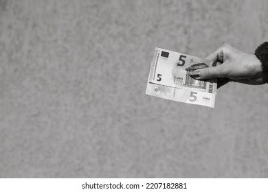 Hand Holding Showing Euro Money Giving Stock Photo