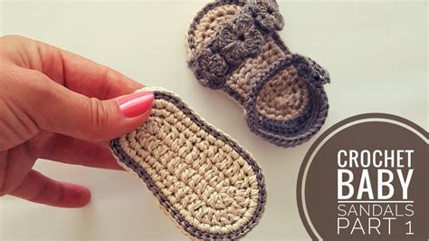 Crochet Baby Sandals Tutorial 0 3 Months YouTube