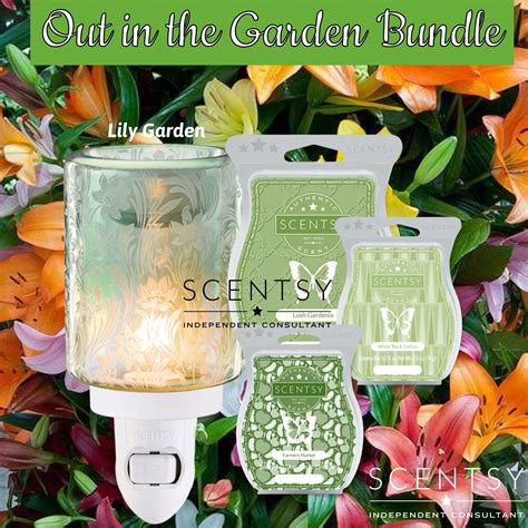 Out In The Garden Bundle Scented Wax Warmer Scentsy Lily Garden