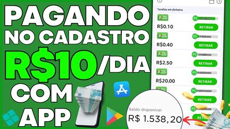 Cadastrou Ganhou App Pagando Na Hora Saque R 10 Dia Via Pix 😱 Como