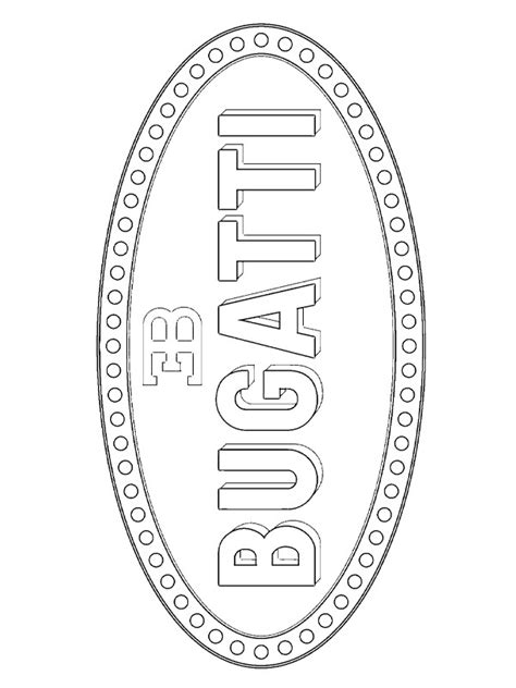 colouring page Bugatti logo | coloringpage.ca