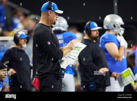 Detroit Lions Head Coach Dan Campbell On The Sideline Against The Green