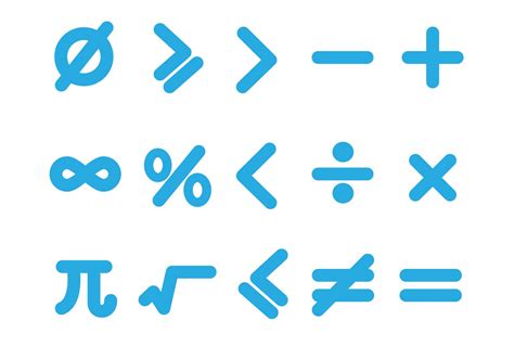 Free Math Icons Set Vector - Download Free Vector Art, Stock Graphics ...