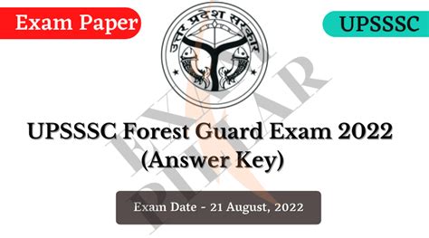 UPSSSC Forest Guard Exam Paper 21 Aug 2022 Answer Key TheExamPillar