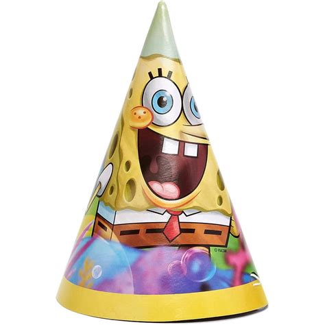 Spongebob Squarepants Party Hats 8ct