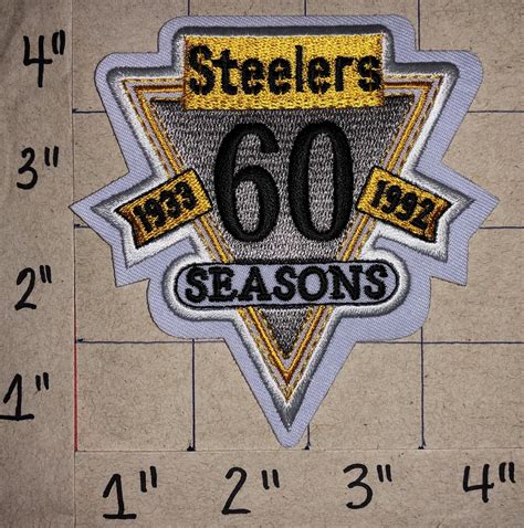 Pittsburgh Steelers 60th Anniversary Nfl Football Emblem Crest Patch