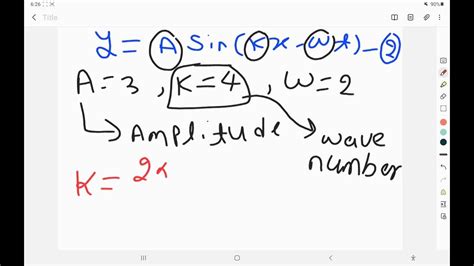 General Wave Equation How To Find Wavelength And Wave Period Youtube