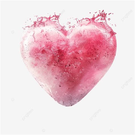 Romantic Pink Heart Floating In The Air Abstract Pink Heart Png