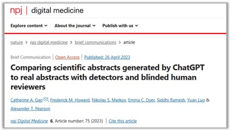 Chatgpt写的论文摘要能够“以假乱真”？nature子刊最新研究结果公开！ 知乎