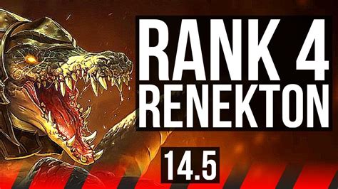 RENEKTON Vs AKALI TOP Rank 4 Renekton 8 1 4 67 Winrate 7 Solo