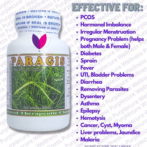 Paragis Organic Herbal Food Supplement Capsules Fda Approved