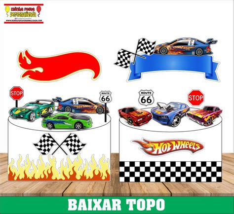 Topo De Bolo Hot Wheels Para Imprimir Gr Tis