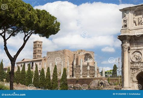 Temple of Venus and Roma stock photo. Image of history - 91356900