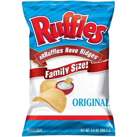 Ruffles Family Size Original Potato Chips 9.5 Ounce Plastic Bag Potato Chips (9.5 oz) from ...