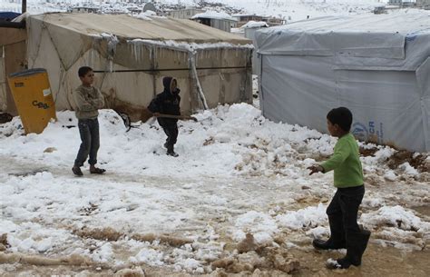 Wintry Storm Grips Middle East Worsens Misery Of Syrians