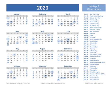 2023 yearly holiday calendar - 2023 Holidays & Date Event Jan 01 New ...