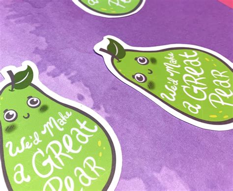 Make A Great Pear Pun Cute Pear Decal Laptop Pear Sticker Etsy