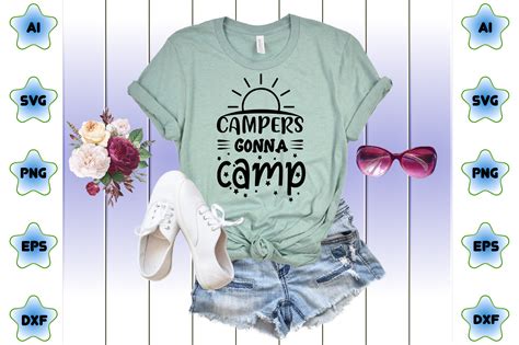 Campers Gonna Camp Svg Hill Graphic By Brenbox · Creative Fabrica