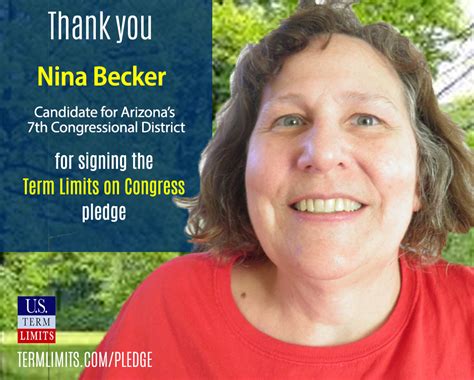 Nina Becker Pledges To Support Term Limits On Congress Us Term Limits