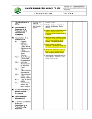 Plan de Asignatura Política Macroeconómica EC501 pdf