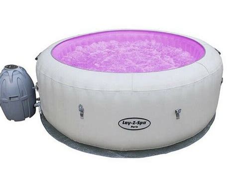 Lay Z Spa Paris Inflatable Hot Tub 4 6 People Led Lighting Lazy Spa For Sale From United Kingdom