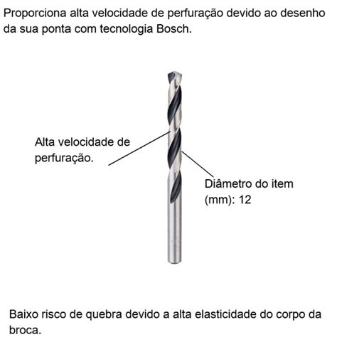 Broca para Metal Bosch Aço Rápido HSS PointTeQ 7 5mm