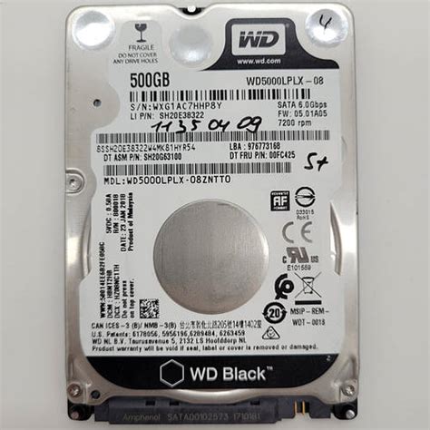 Жесткий диск для ноутбука Western Digital Black 500GB 2.5" 32MB 7200rpm ...