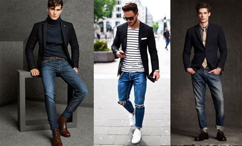 Good Color Scheme To Wear With Jeans And A Black Blazer For Men