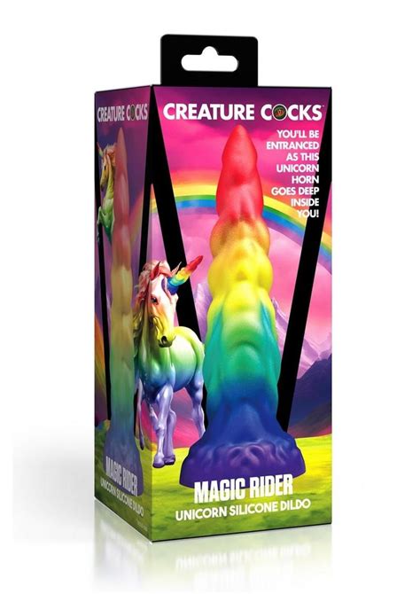 Creature Cocks Magic Rider Unicorn Silicone Dildo Rainbow Pure Pleasure Toys