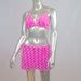 Pink Furkini Faux Fur Bikini Top And Mini Skirt Set Etsy