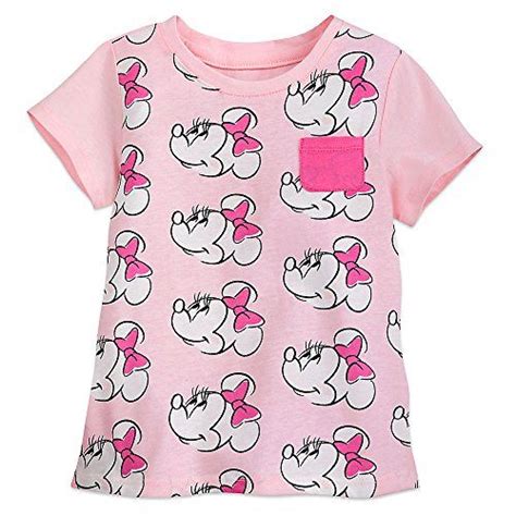 Minnie Mouse Allover T Shirt For Girls Pink Girls Tshirts Minnie Shirt Pink Girl