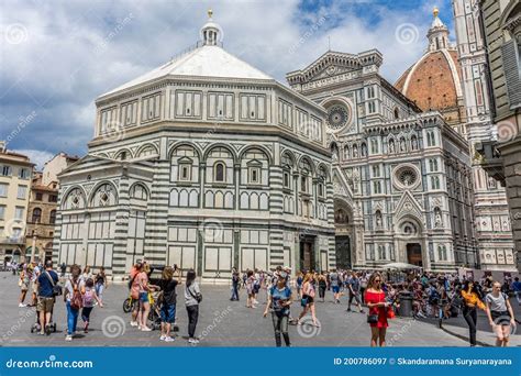 Florencia Italia 25 De Junio De 2018 Baptisterio Battistero Di San