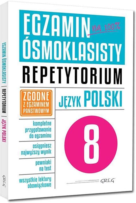 Podręcznik szkolny Egzamin ósmoklasisty język polski Repetytorium