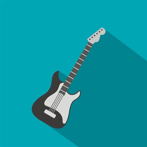 Acoustic Guitar Icon Flat Style 15211145 Vector Art At Vecteezy