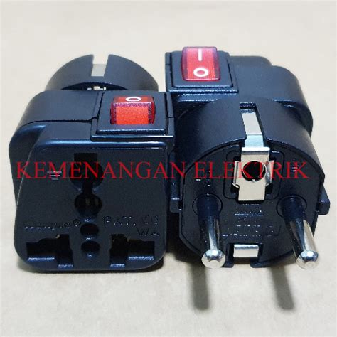 Jual WONPRO WSA 9 OVER STEKER ADAPTOR UNIVERSAL KAKI 2 SAKLAR SWITCH