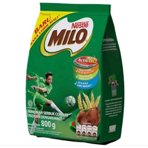 Jual Milo Activ Go Pouch 800 Gram Indonesia Shopee Indonesia